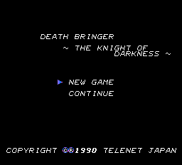 Death Bringer - The Knight of Darkness Title Screen